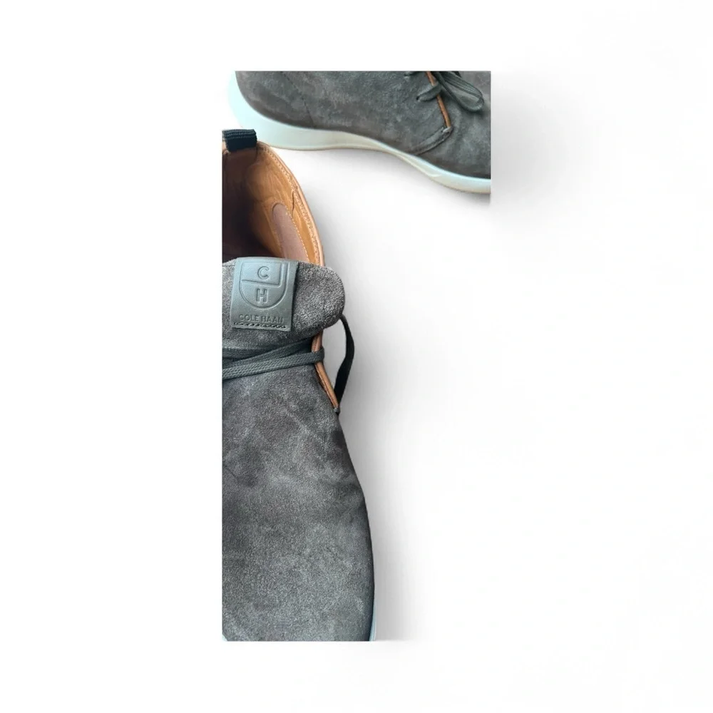 Cole Haan Grand.OS Men’s Suede Chukka Boots Gray Size 10.5‎